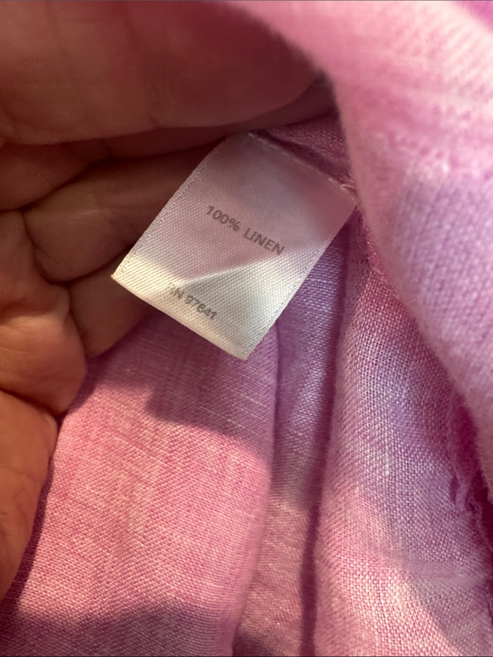 J. Jill Pink Linen Button-Front Tunic - Picture 4 of 6